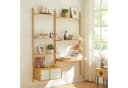 en.casa Wandregal Tingvoll Bambus 5 Ablagen 2 Schubladen 1 Schrank Bild 1