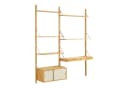 en.casa Wandregal Tingvoll Bambus 5 Ablagen 2 Schubladen 1 Schrank Bild 2