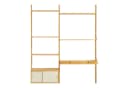 en.casa Wandregal Tingvoll Bambus 5 Ablagen 2 Schubladen 1 Schrank Bild 5
