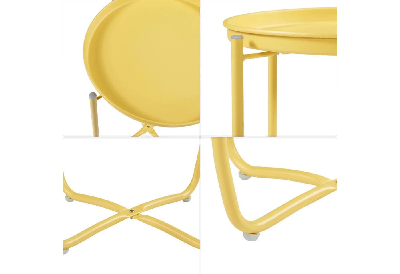 en.casa Tabletttisch Sandefjord Gelb Modern - Bild 5