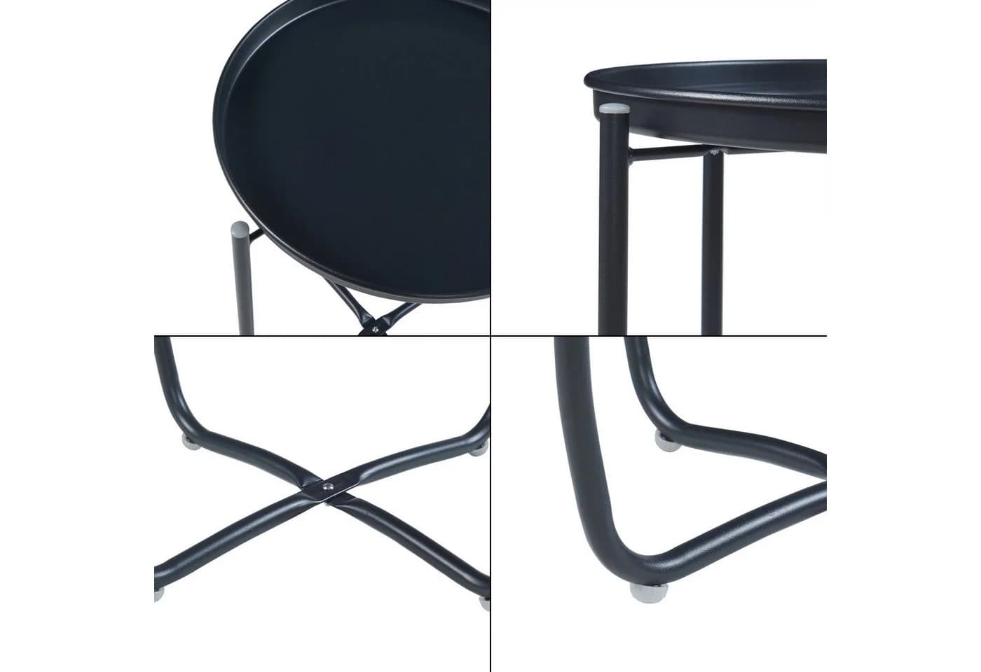 en.casa Tabletttisch »Sandefjord« Schwarz - Bild 5