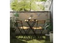 casa.pro Balkonset 3-tlg. Bistroset Akazienholz Stahl Schwarz Bild 1