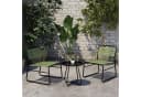 casa.pro Bistro-Set 3-tlg. Grün Schwarz Poly Rattan Stahl Bild 1