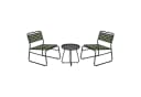 casa.pro Bistro-Set 3-tlg. Grün Schwarz Poly Rattan Stahl Bild 2