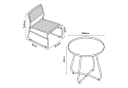 casa.pro Bistro-Set 3-tlg. Grün Schwarz Poly Rattan Stahl Bild 3