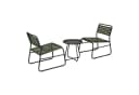 casa.pro Bistro-Set 3-tlg. Grün Schwarz Poly Rattan Stahl Bild 4