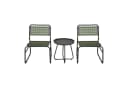 casa.pro Bistro-Set 3-tlg. Grün Schwarz Poly Rattan Stahl Bild 5