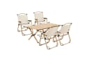 casa.pro Gartenlounge-Set 5-tlg. Beige Aluminium Camping Bild 2