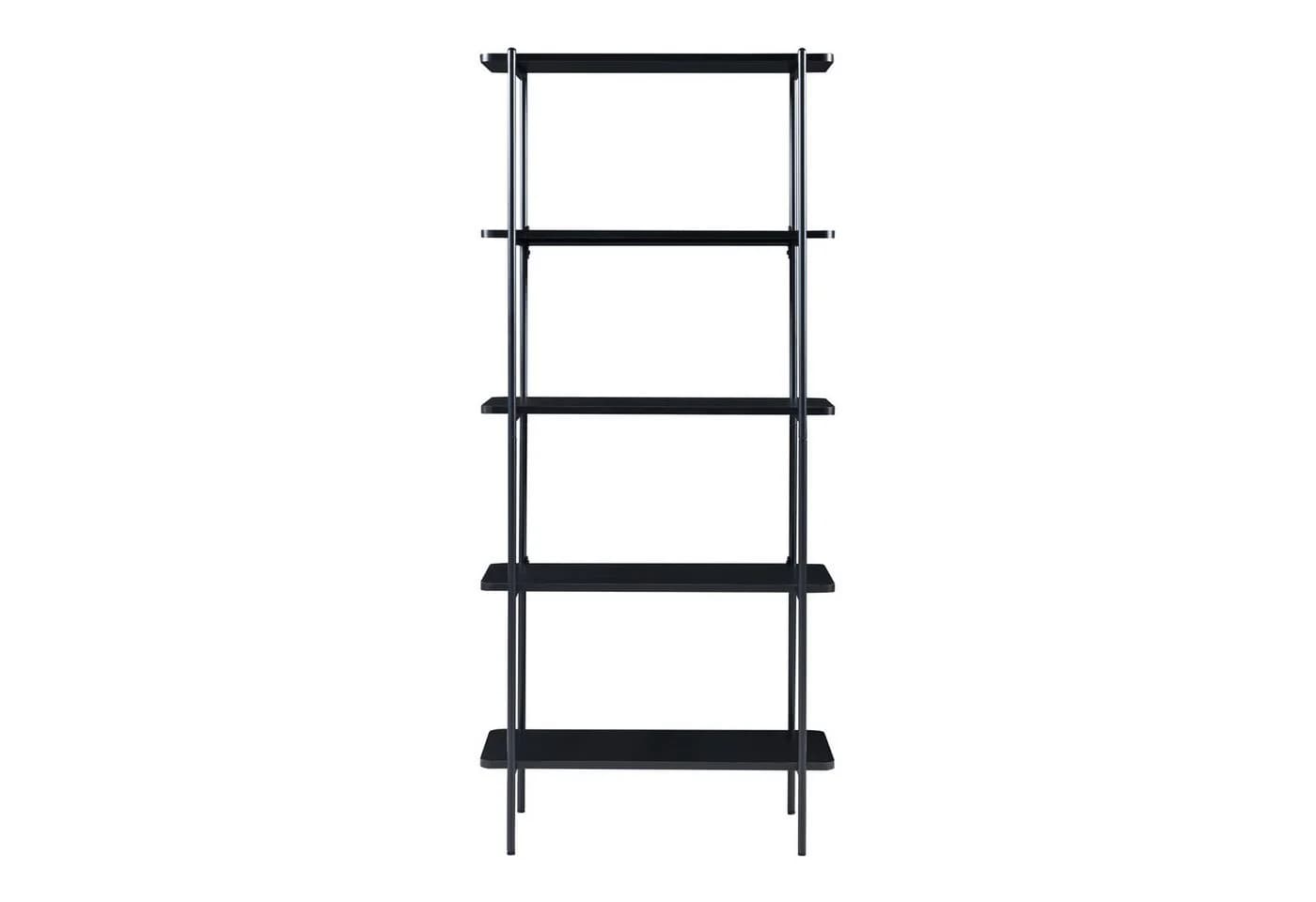 en.casa Standregal Schwarz 5 Ablagen Modernes Bücherregal - Bild 5