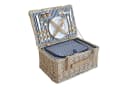casa.pro Picknickkorb für 2 Personen Weide 40x28x20 cm Weiß/Blau Bild 2