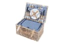 casa.pro Picknickkorb für 2 Personen Weide 40x28x20 cm Weiß/Blau Bild 4