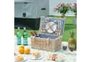 casa.pro Picknickkorb Komplett-Set Lumparland Weiß/Blau Bild 1