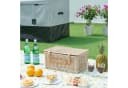 casa.pro Picknickkorb Komplett-Set Lumparland Weiß/Blau Bild 3