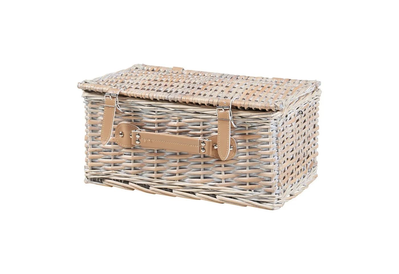 casa.pro Picknickkorb Komplett-Set Lumparland Weiß/Blau - Bild 5