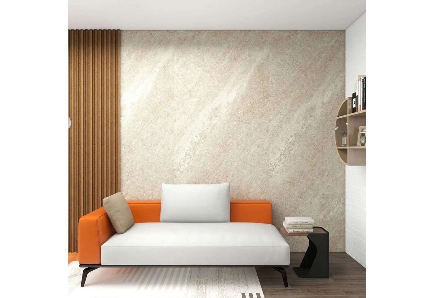 neu.haus Duschrückwand 4-tlg. Wandpaneel Bladel 4er Set 120 x 60 cm Cream Stone