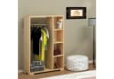 en.casa Kleiderschrank Nesbyen mit Garderobenstange Eiche-Optik Bild 2