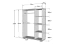 en.casa Kleiderschrank Nesbyen mit Garderobenstange Eiche-Optik Bild 4