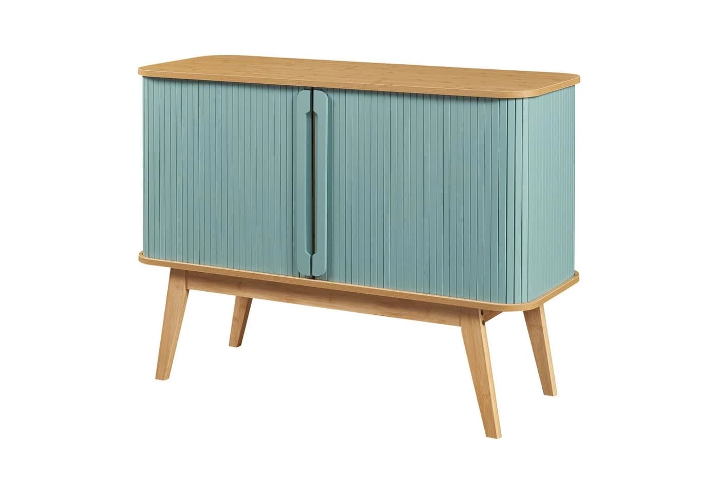 en.casa Kommode Tysvær Bambus/Blau - Bild 3
