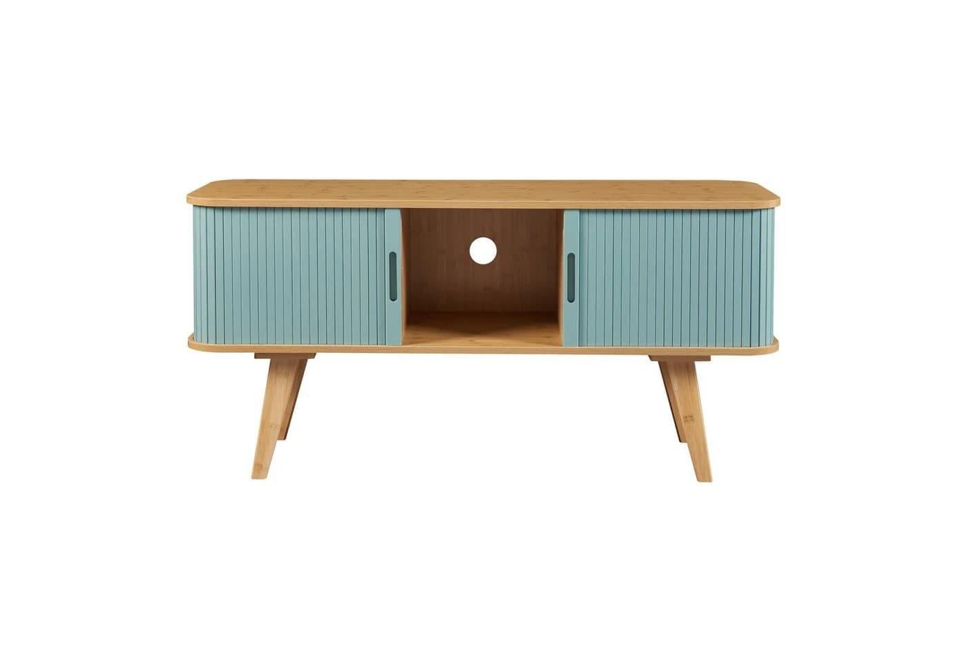 en.casa TV-Schrank Tysvær Bambus/Blau - Bild 5