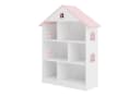 en.casa Kinderregal Vipsali Hausform Weiß/Rosa Bild 4
