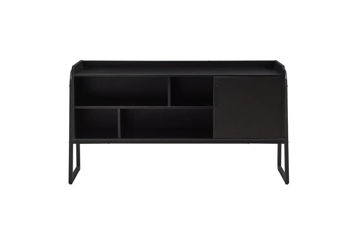 en.casa TV-Schrank Storfjord Schwarz mit Metallgestell - Bild 5