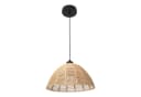 lux.pro Hängeleuchte Romsey Metall Rattan Schwarz Beige Bild 2