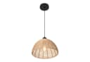 lux.pro Hängeleuchte Romsey Metall Rattan Schwarz Beige Bild 3
