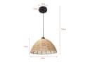 lux.pro Hängeleuchte Romsey Metall Rattan Schwarz Beige Bild 4
