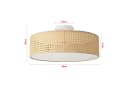lux.pro Deckenleuchte Ascot 3-flammig Rattanoptik Weiß Bild 4