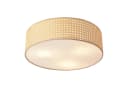 lux.pro Deckenleuchte Ascot 3-flammig Rattanoptik Weiß Bild 5