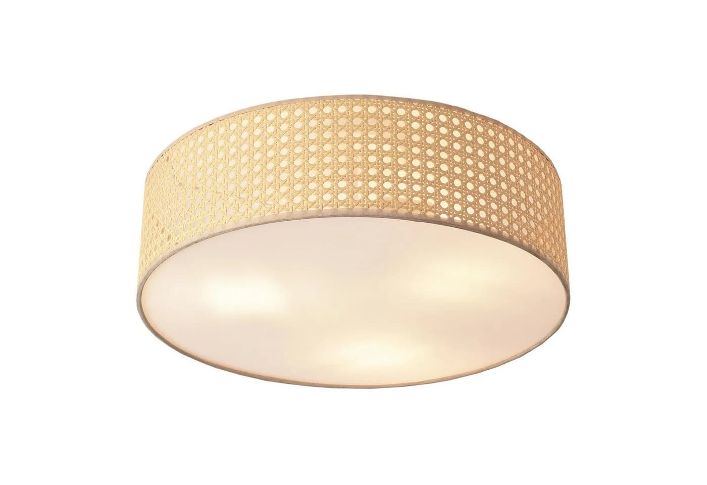 lux.pro Deckenleuchte Ascot 3-flammig Rattanoptik Weiß - Bild 5