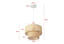 lux.pro Hängeleuchte Ascot Ø30 cm Rattanoptik Bild 4