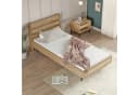 en.casa Einzelbett Kvænangen mit Lattenrost Eiche-/Rattan-Optik Bild 3