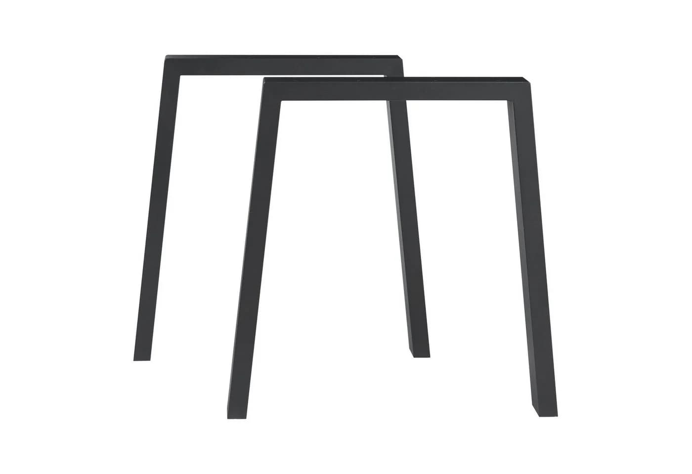 en.casa Tischgestell 2er Set Kraftisried Stahl Schwarz
