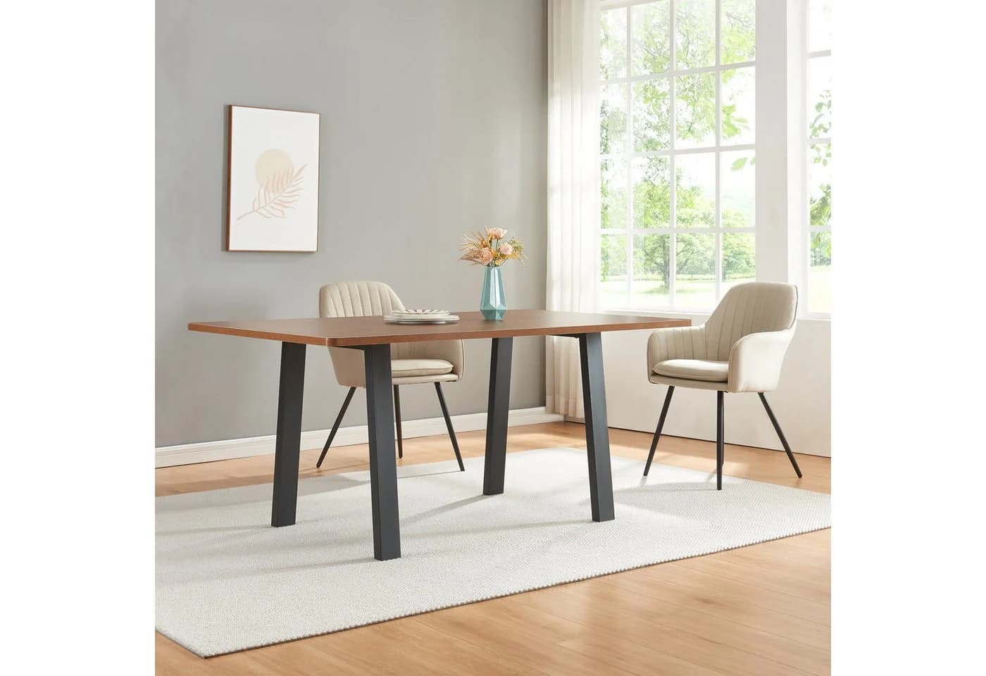 en.casa Tischgestell 2er Set Kraftisried Stahl Schwarz - Bild 5