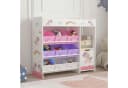 en.casa Kinderregal Søndreland mit 9 Faltboxen Einhorn Motiv Weiß/Rosa/Violett Bild 1