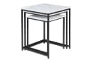 en.casa Satztisch Set 3-tlg. Marmoroptik Weiß Schwarz Modern Bild 5