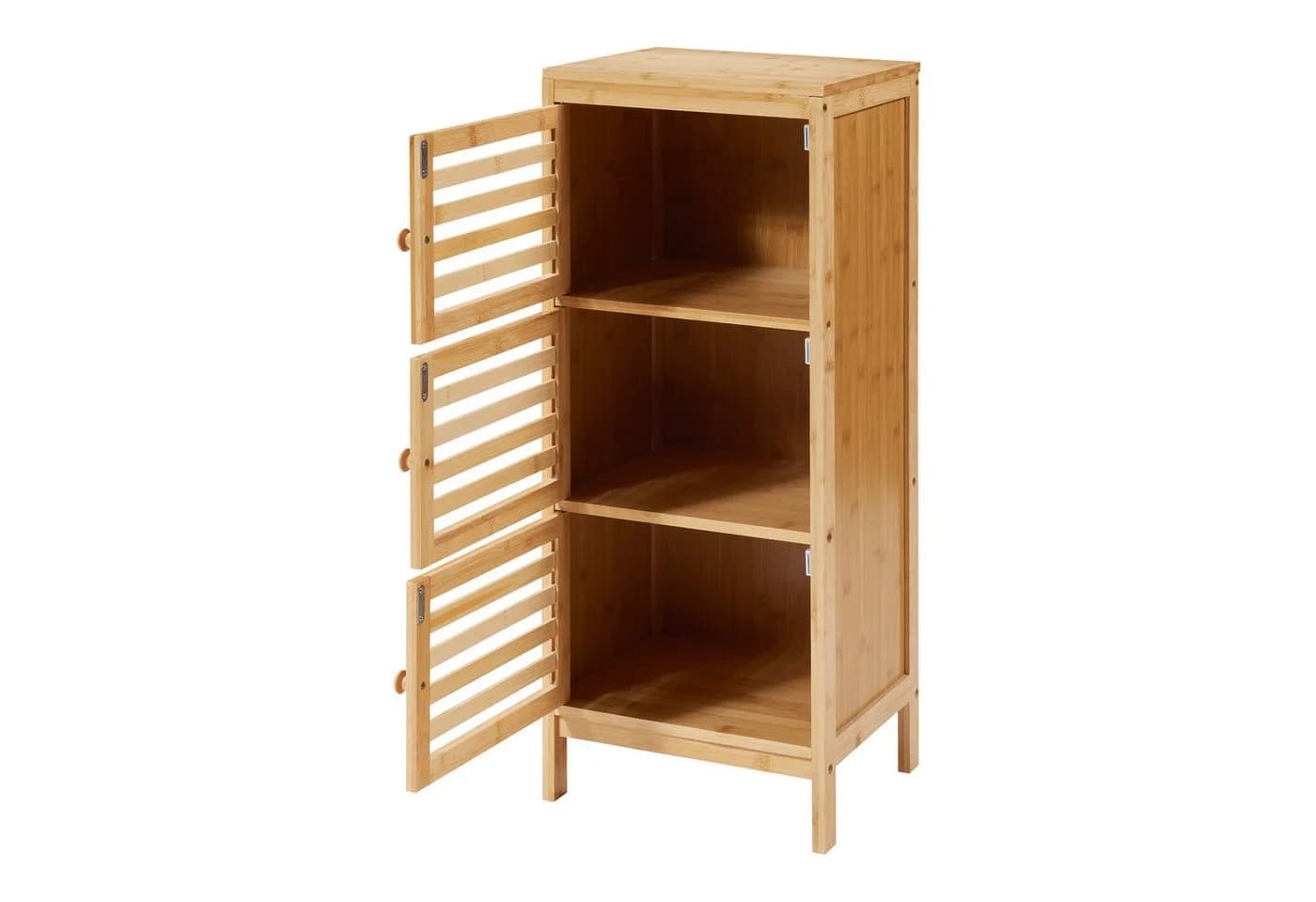 en.casa Beistellschrank Ypäjä Bambus 3 Türen - Bild 5