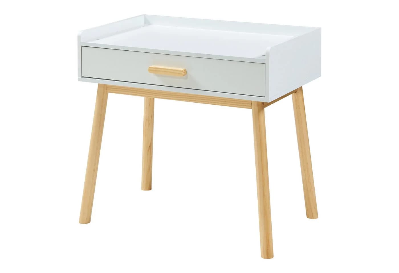 en.casa Kinderschreibtisch 2er Set Skjervøy Holz/Weiß mit Schublade - Bild 5