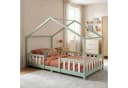en.casa Kinderbett Treviolo Haus-Optik Montessori Mintgrün/Weiß Bild 2