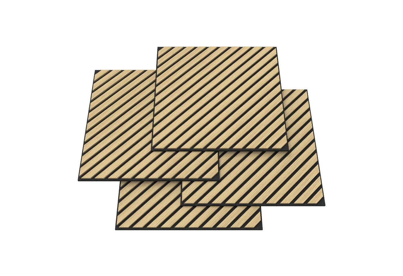 neu.holz 3D Wandpaneel Set 4-tlg. Vang Eichenoptik Akustiklamellen - Bild 2