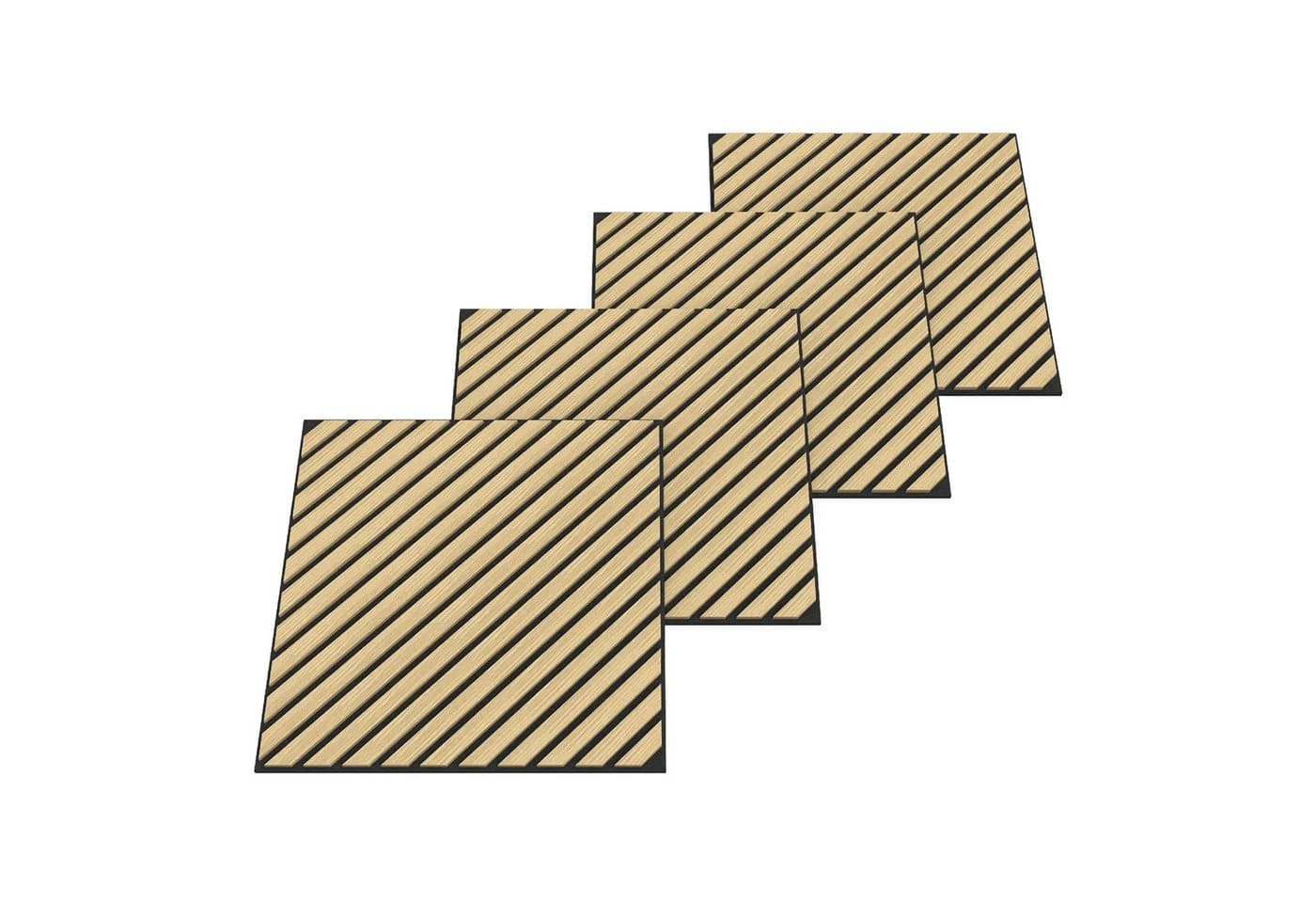 neu.holz 3D Wandpaneel Set 4-tlg. Vang Eichenoptik Akustiklamellen - Bild 3