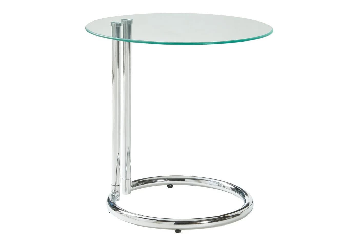 en.casa Beistelltisch Ylivieska Glasplatte Chrom Modern - Bild 3