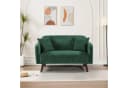 en.casa Sofa 2-Sitzer Midt Cord Grün Bild 1
