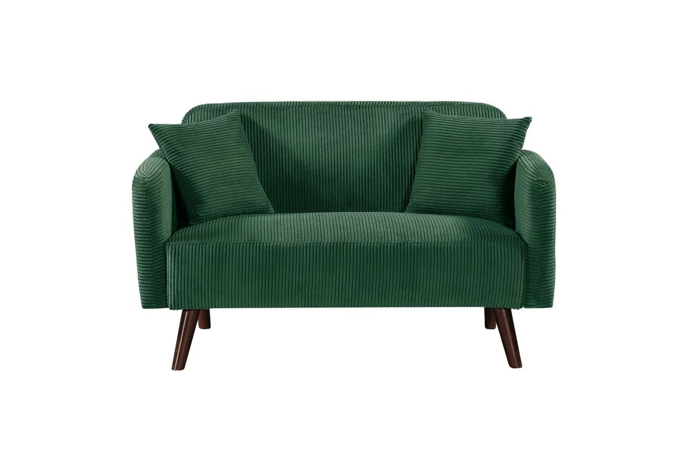 en.casa Sofa 2-Sitzer Midt Cord Grün - Bild 4