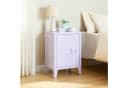 en.casa Nachtschrank Inari Stahl Hellviolett mit Regalablage Bild 1