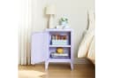 en.casa Nachtschrank Inari Stahl Hellviolett mit Regalablage Bild 3