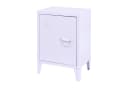 en.casa Nachtschrank Inari Stahl Hellviolett mit Regalablage Bild 4