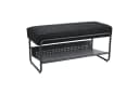 en.casa Schuhbank Lillehammer 90x37x42 cm Schwarz Bild 2