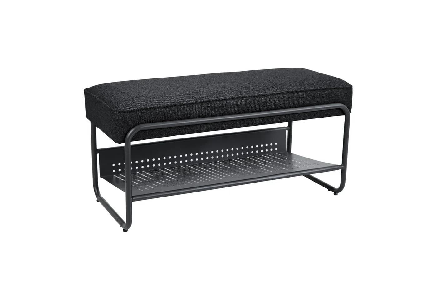en.casa Schuhbank Lillehammer 90x37x42 cm Schwarz - Bild 2